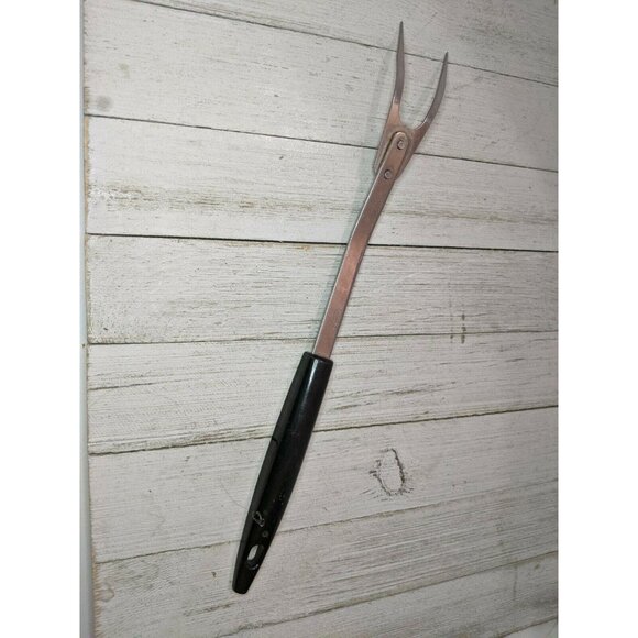 Veggies Handle #3 Stainless Steel Wide Meat Fork 12" USA Fruit Vintage - Picture 4 of 8